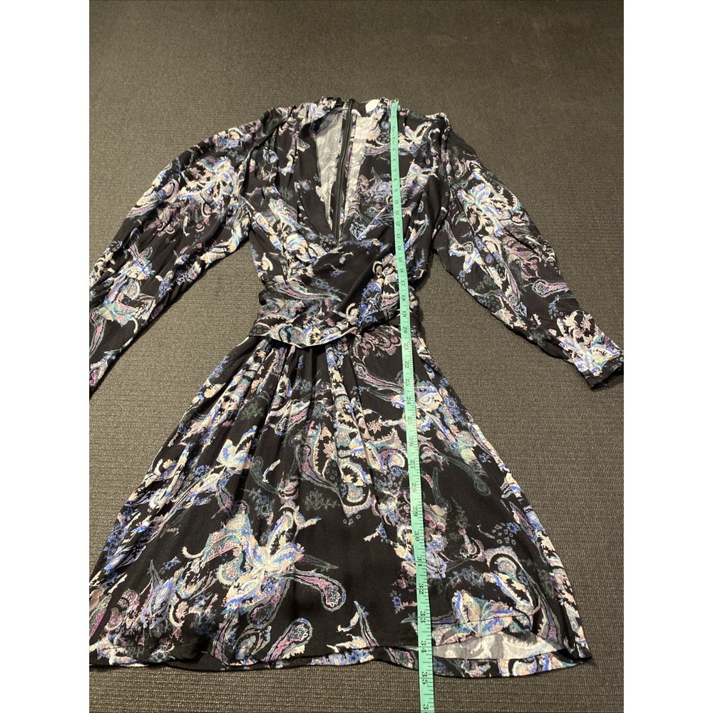 IRO Paris Camolla Faux Wrap Dress Black Womens Size 32 US 0 - Picture 7 of 10